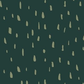 Organic Painted Dots | Medium Scale | Forest Green, Light Green | casual hand painted marks