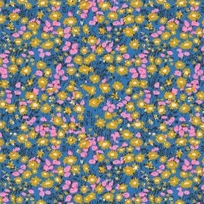 Lillith Ditsy small flower Floral Preppy Blue SMALL