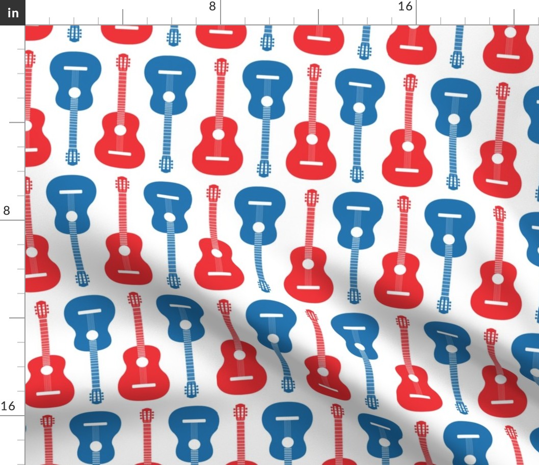 guitars red and blue