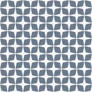 Minimalistic Geometric Checkers White on Blue - 3 in
