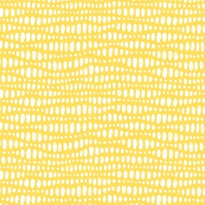 Wavy Dots Yellow White (M) 