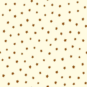 Little Stars – brown on cream, Stars, Starry, Cute Stars, Star, Nursery, Nursery Fabric, Baby, Gender Neutral