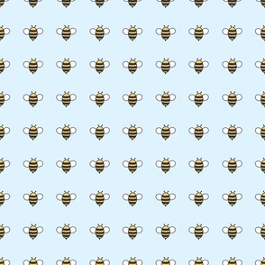 Bees on Light Blue, Bumblebees, Honey Bee, Bee Fabric, Baby, Baby Shower, Nursery, Nursery Fabric