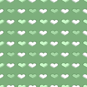 Hearts-green and white, Hearts Fabric, Valentines Fabric, Valentines Day, Valentine, Love, Nursery Fabric