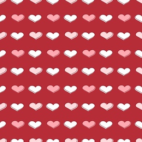 Hearts-pink, white, red, Hearts Fabric, Valentines Fabric, Valentines Day, Valentine, Love