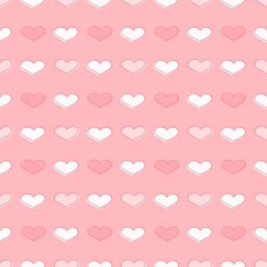 Hearts-soft pink and white, Hearts Fabric, Pink Hearts, Valentines Fabric, Valentines Day, Valentine, Love, Nursery Fabric