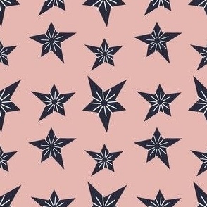 Americana Black Stars on Pink