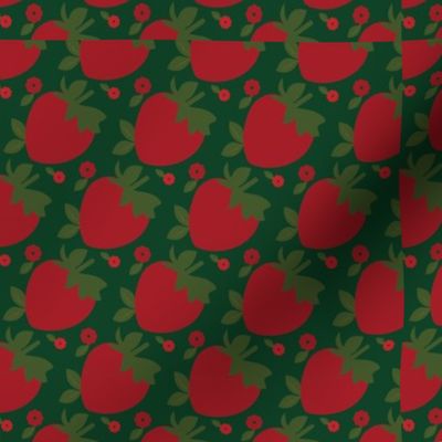 Strawberry trophical pattern 