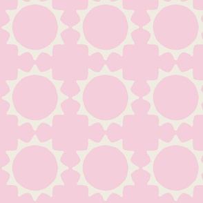 Simple sun geometric modern rose pink and cream