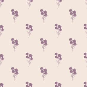 Cosmos Bouquet light mauve 6x6 pattern  