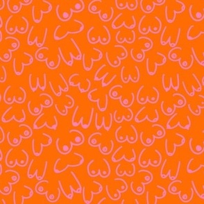 Orange and pink Boobs  medium