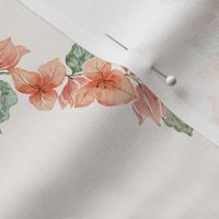 Floriography Watercolor Bougainvillea Trellis // Peach