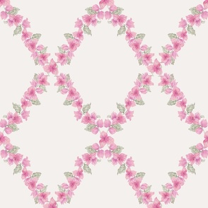 Pink Floriography Watercolor Bougainvillea Trellis