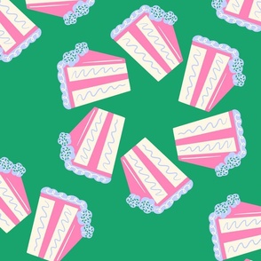 Cake Slices - Pink Green LG