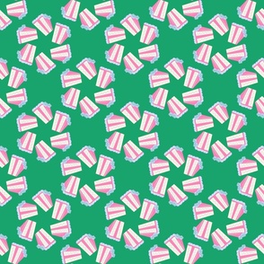 Cake Slices - Pink Green SM