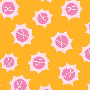 Tennis Ball Sun2 - Yellow Pink LG