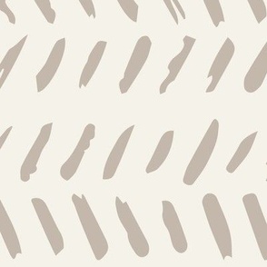 Herringbone Paint Marks | Large Scale | Warm Cream, Beige Tan | traditional brush strokes