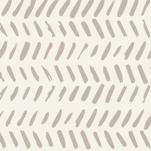 Herringbone Paint Marks | Medium Scale | Warm Cream, Beige Tan | traditional brush strokes