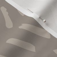 Herringbone Paint Marks | Large Scale | Medium Brown, Warm Beige | traditional brush strokes