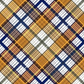 Yellow and brown plaid pattern