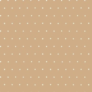 Polka Dots-Tan Mustard Brown