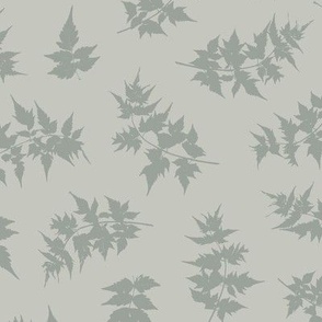 Silhouette Leaves-Sage Green