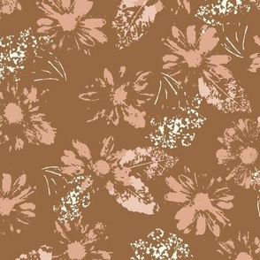 stamped-flowers-brown and pink