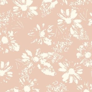 Stamped Florals Flowers-Dusty Pink 