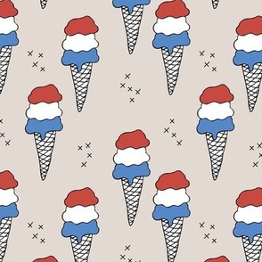 4th of July ice cream snacks - summer usa celebrations blue red