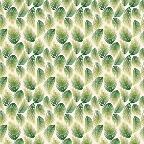 Palm Leaves - Green Ombre + Ivory - MEDIUM