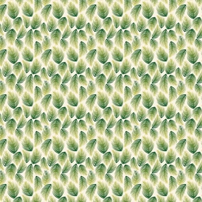 Palm Leaves - Green Ombre + Ivory - SMALL