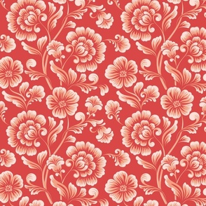 Blooming season - Vibrant botanical floral fabric