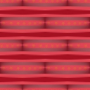 Red Stripes with stars happy and fun art fabric pattern