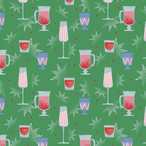 Festive Beverages Holiday Drinks Green
