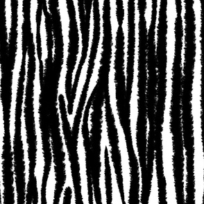 (LARGE) Black and White Zebra Stripes Print