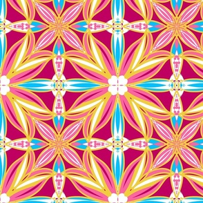 block print inspired floral pattern