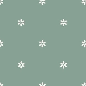 (XL) polka blossom in granite green Extra Large