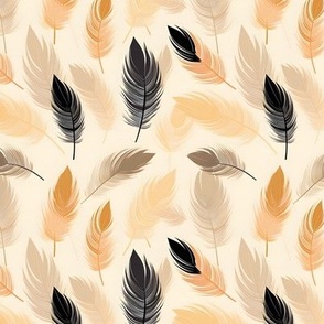Feathers on Cream - small
