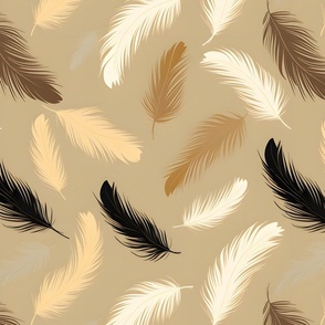 Feathers on Brown - large