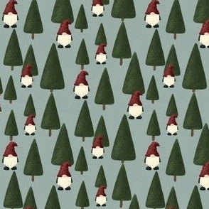 christmas gnomes and trees small