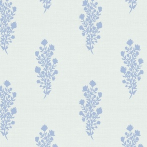 Jumbo - Julieta Floral  Block Print - Light Blue