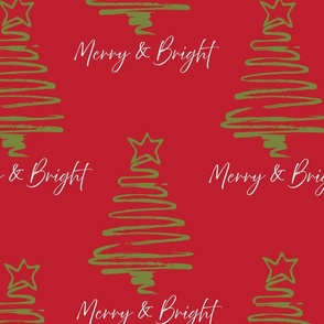 Merry & Bright- Red & Green- Large Scale