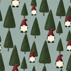 Christmas gnomes and trees Medium