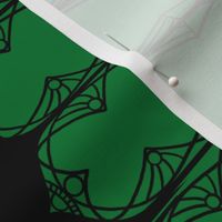 Stained Glass Border Print: Green
