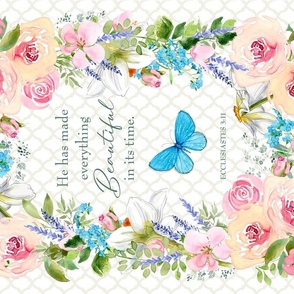  Butterfly Floral Scripture Wallhanging