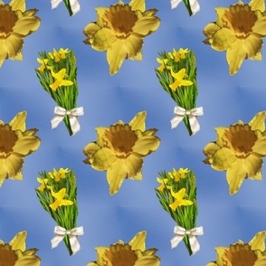 Daffodil Bunches in Ribbons