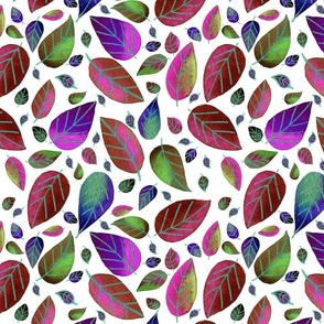 Pretty Leaves- Red & Pink