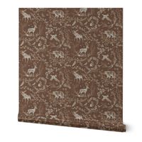 Winter Woodland Toile (tan solid/burlap) LRG