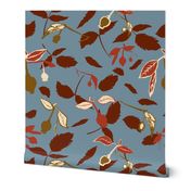 A Fusion of Leafy Floral Buds Pattern-Jumbo Scale 24in
