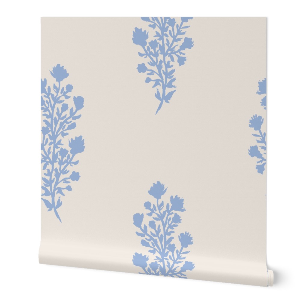 Jumbo - Julieta Floral Block Print - Blue White